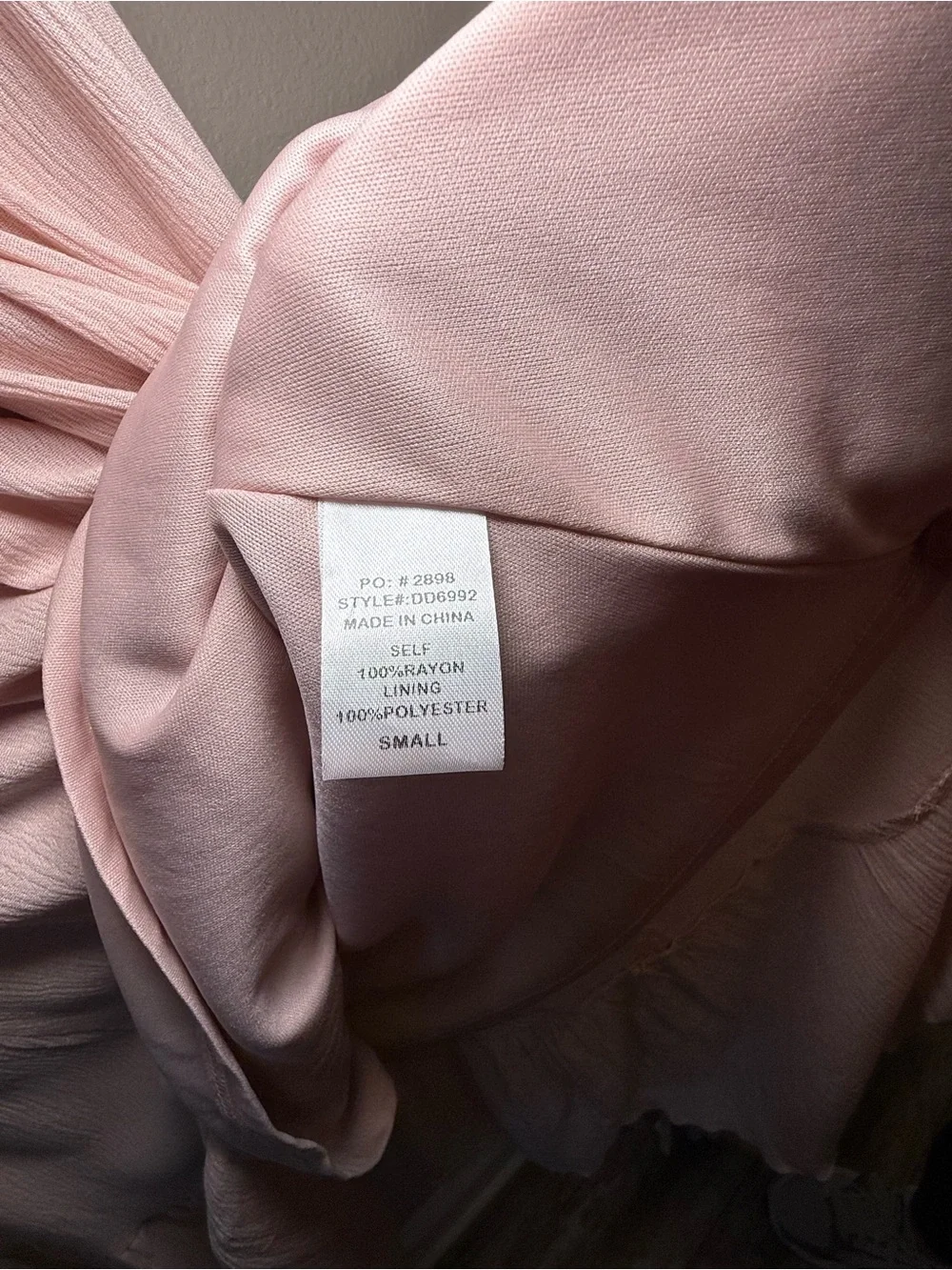 NWT Dress Day Pink Smocked Puff Sleeve Boho Tiered Maxi Maternity Photoshoot Sm - Picture 11 of 11